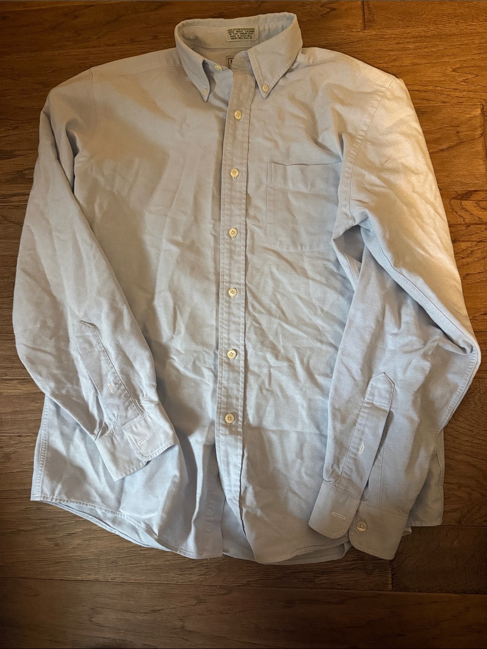 L.L. Bean Light Blue Oxford Button-Down Dress Shirt